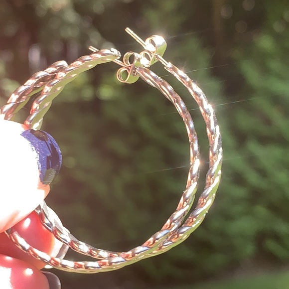 New Stainless Steel Hoop Earrings for Pierced Ears - Picture 2 of 9